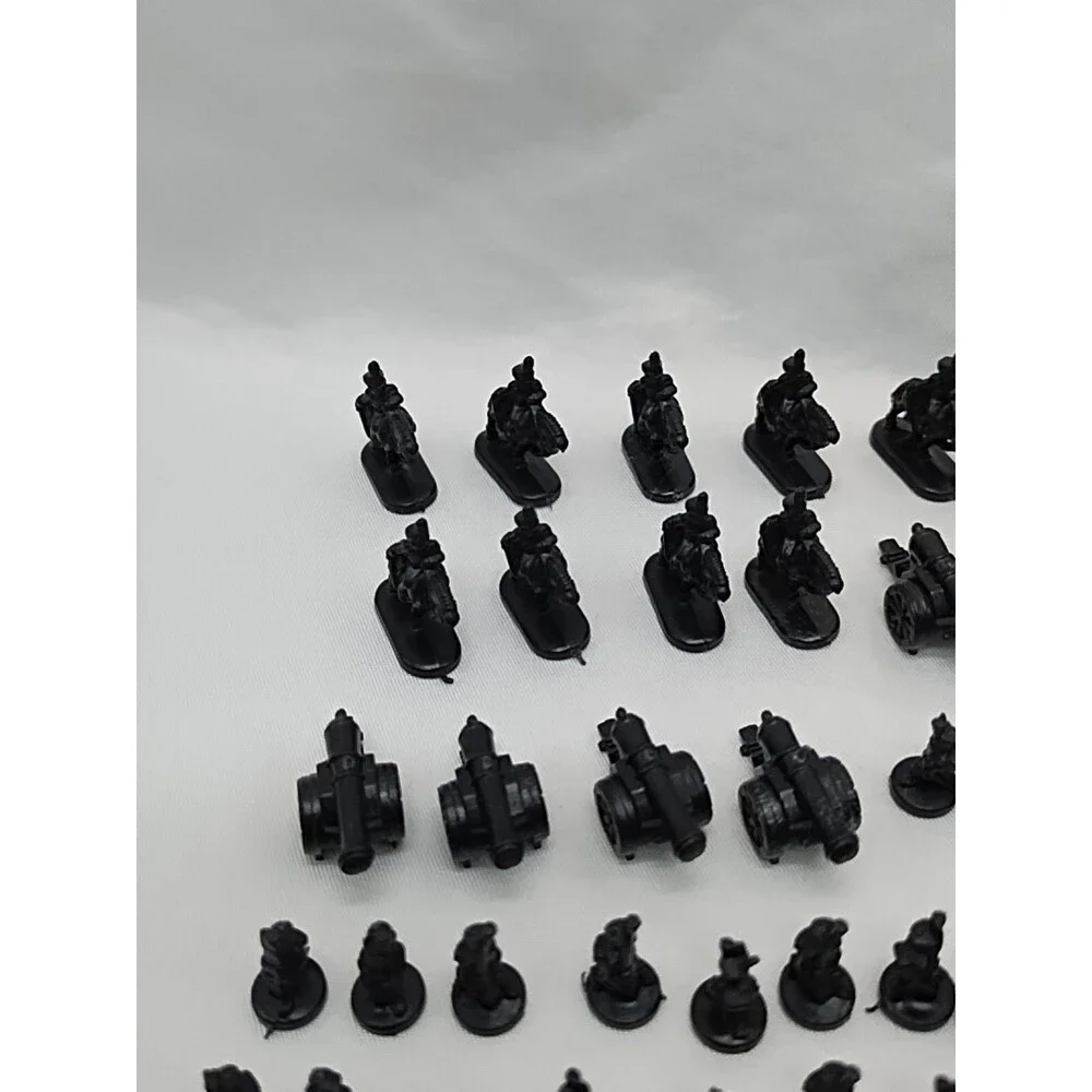 Set Of (60) 1993 Risk Black Board Game Player Pieces